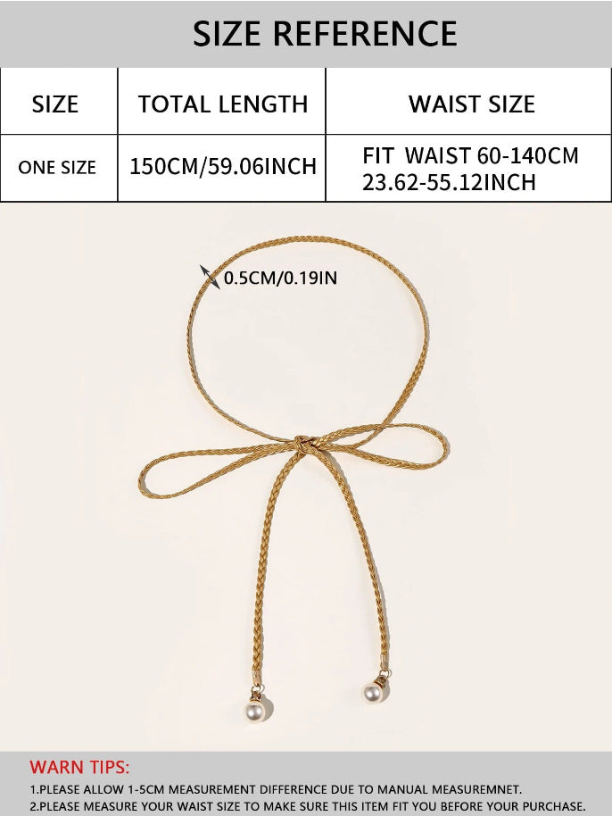 Boho style braided waist rope women's belt