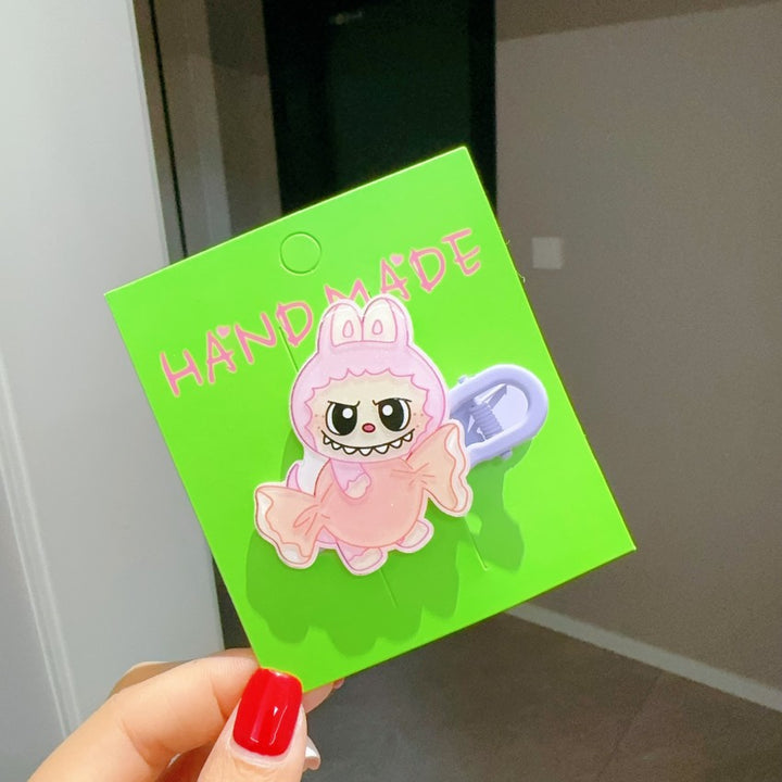 Labubu cartoon hollow duckbill hair clip