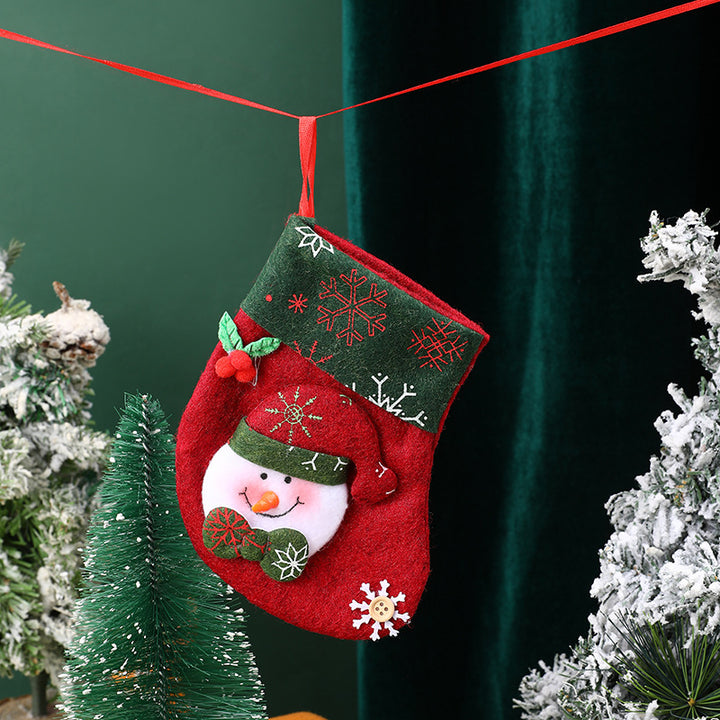 Christmas socks decoration small Christmas Santa Claus gift bag