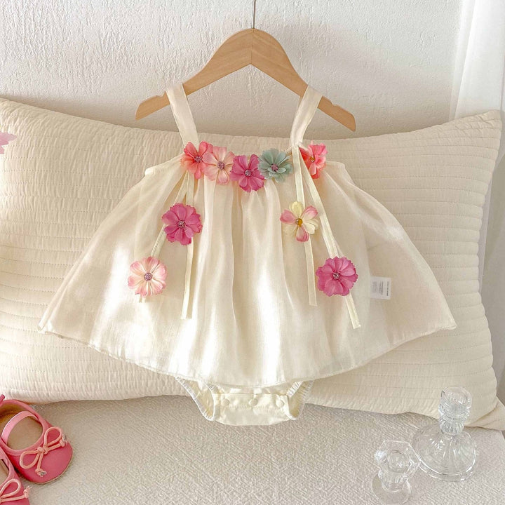 Baby girls summer sling flower romper