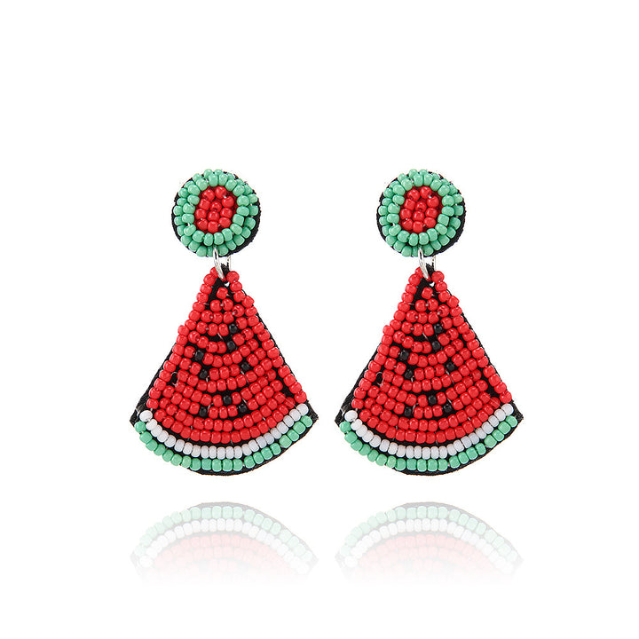 Summer fruit rice bead earrings vacation earrings