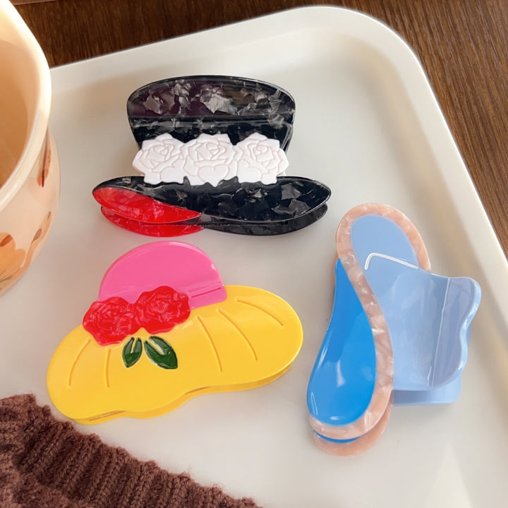 Creative cute hat hair claw clip Childish hair clip