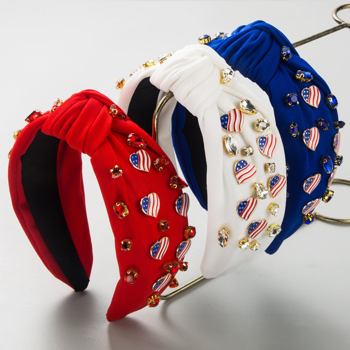 Love American flag deco wild Headband for 4th of July