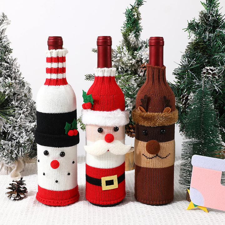 Christmas Wine Bottle Cover holiday decoration supplies