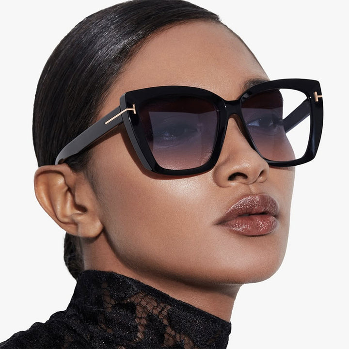 Square large frame sunglasses for women men