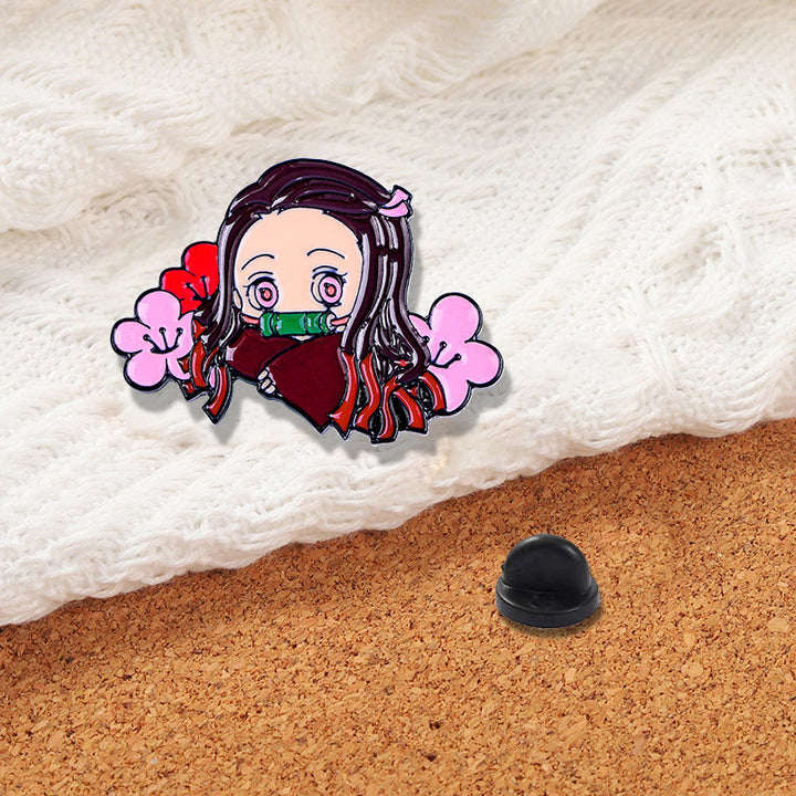 Demon Slayer: Kimetsu no Yaiba characters brooch badge