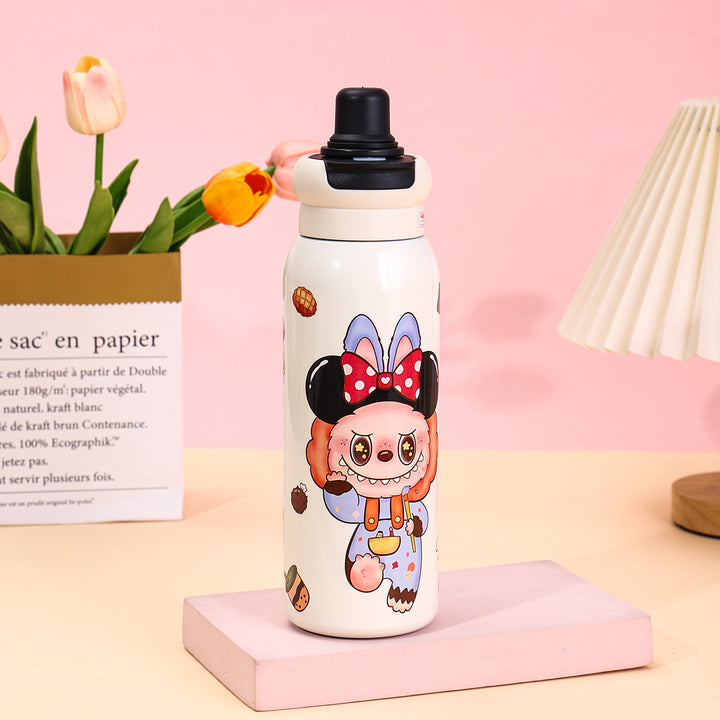 Labubu cartoon printed Stainless steel insulated cup