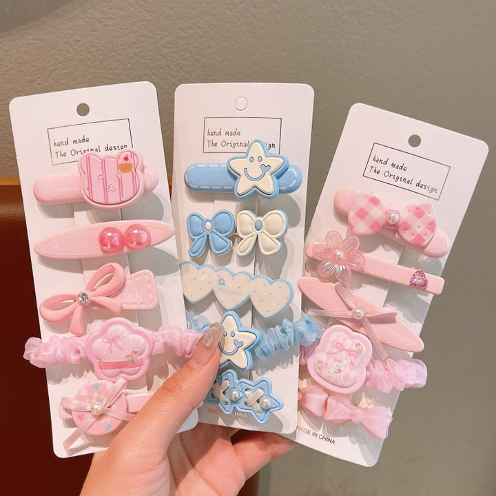 Summer fresh sweet girls hair clip sets