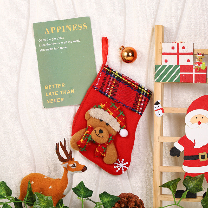 Christmas socks decoration small Christmas Santa Claus gift bag