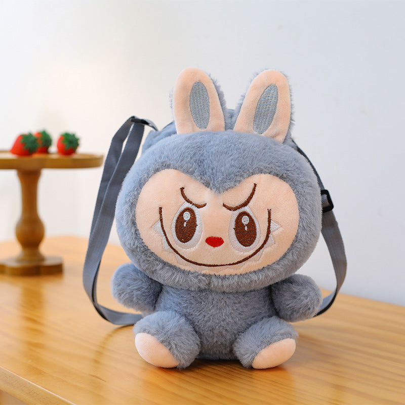 Labubu doll plush small bag cartoon labubu mobile phone bag