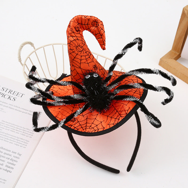 Halloween witch hat spider headband Halloween hair accessories