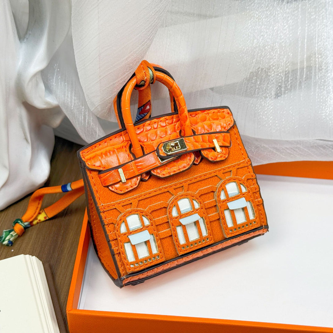 Mini House Bag Charm designer Bag Pendant-Retro series