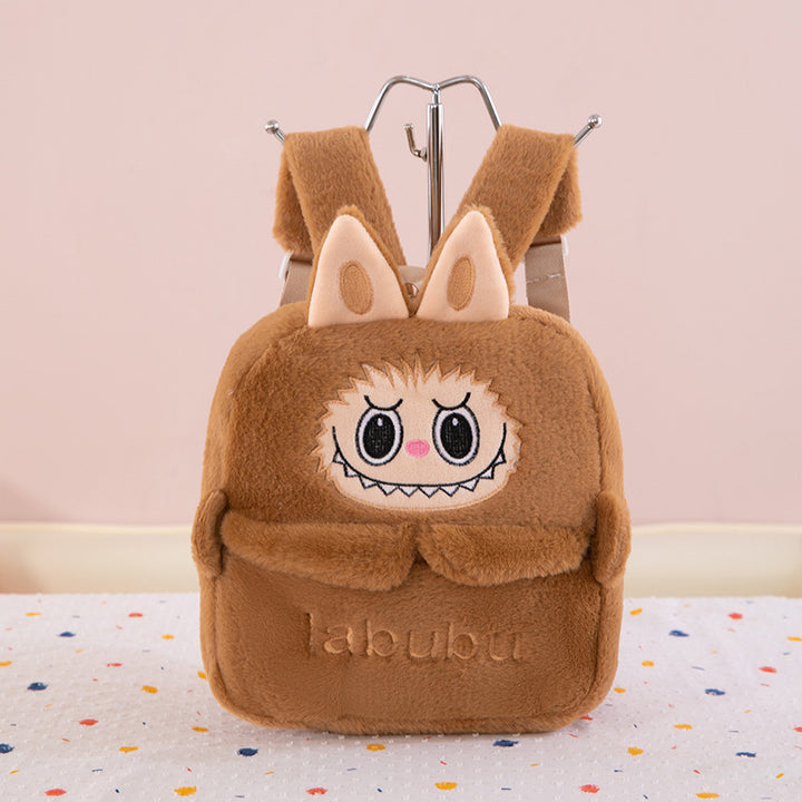 Cartoon labubu furry backpack children's plush backpack