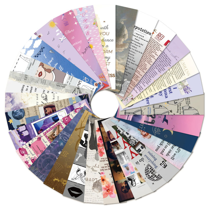 30pcs Taylor Swift inspired paper bookmarks DIY decoration cards