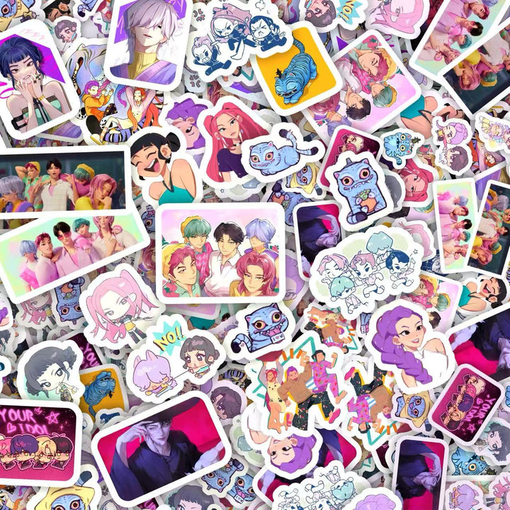 KPop Demon Hunters cartoon Stickers Pack of 50