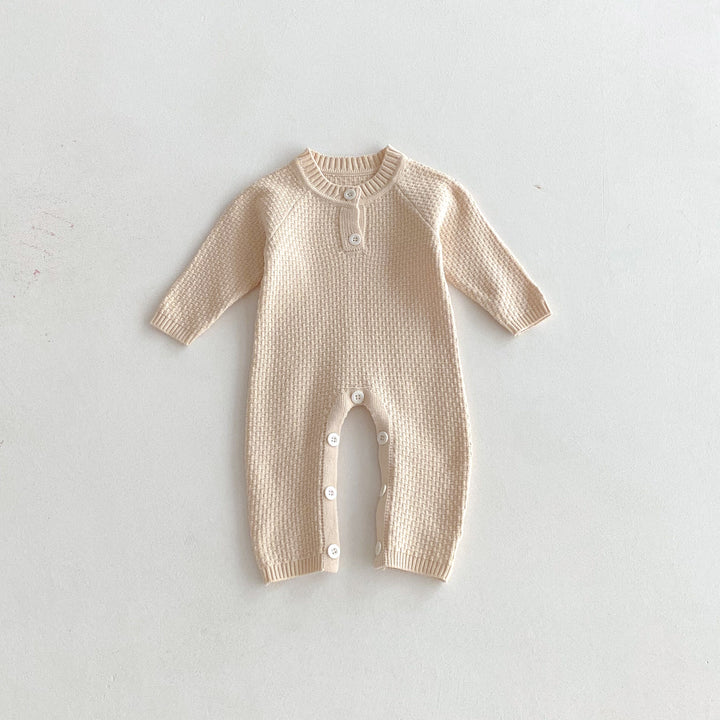 Baby raglan knitted warm romper jumpsuit