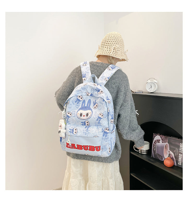 Lightweight large capacity children's labubu school backpack