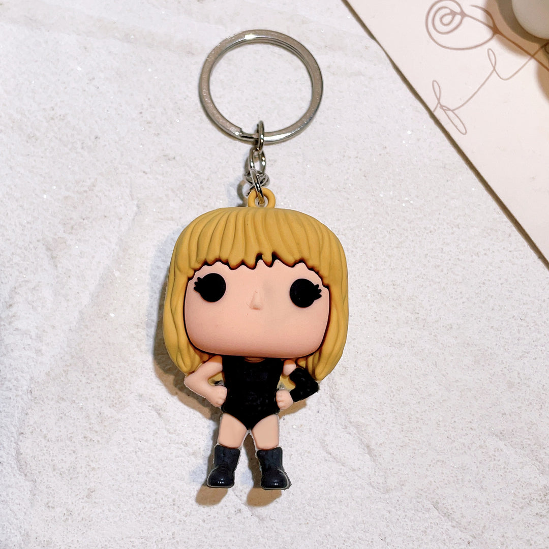 Taylor Swift cartoon character keychains 4pcs set