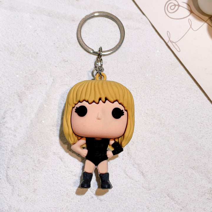 Taylor Swift cartoon character keychains 4pcs set