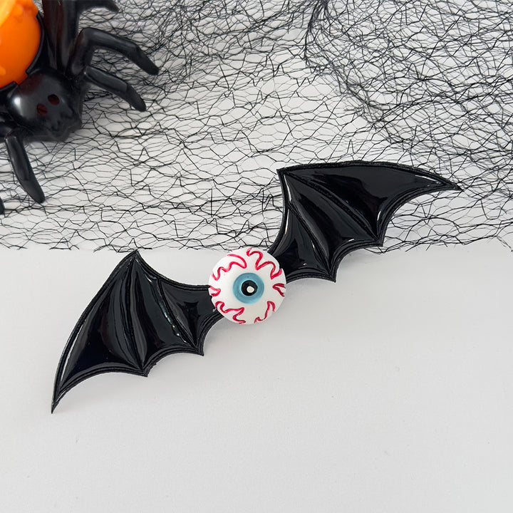 Halloween dark magic devil bat wings hair clip