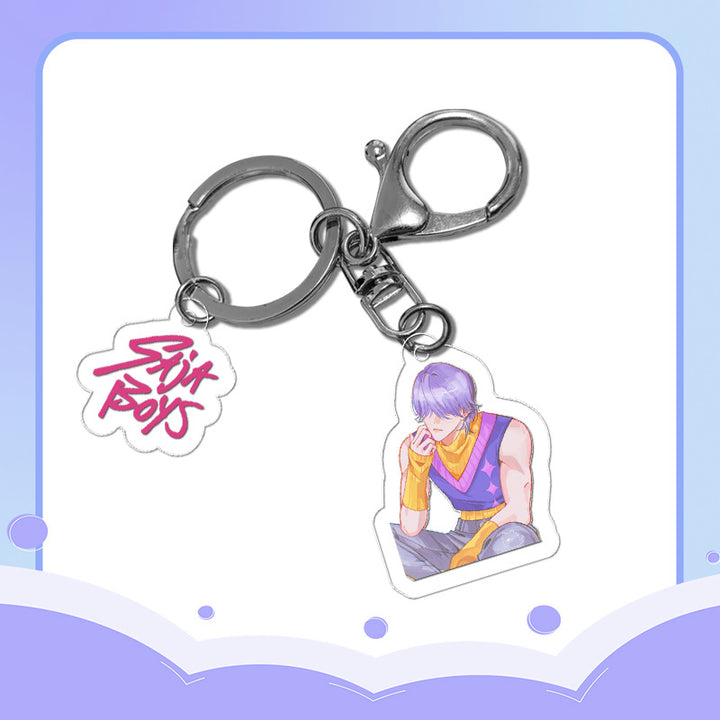 Kpop Demon Hunters Saja boys acrylic mini keychain
