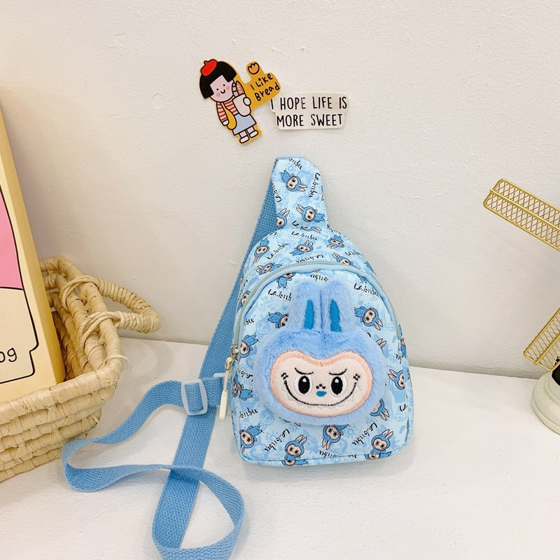 Labubu plush chest bag cartoon labubu crossbody bag
