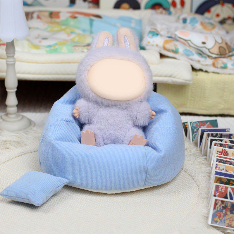 Mini lazy sofa for sitting labubu