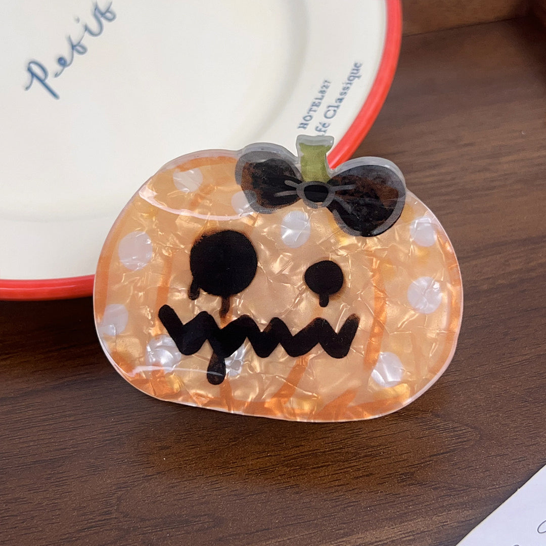 Halloween pumpkin ghost funny shark hair clip