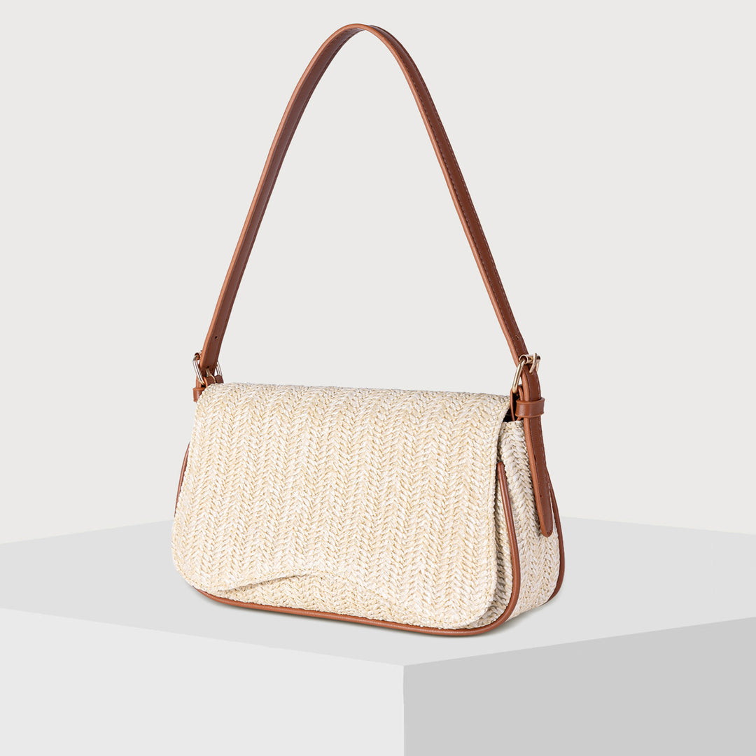 Women's shoulder Straw bag for summer