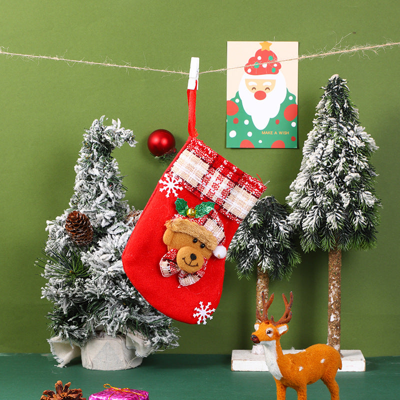 Christmas socks decoration small Christmas Santa Claus gift bag