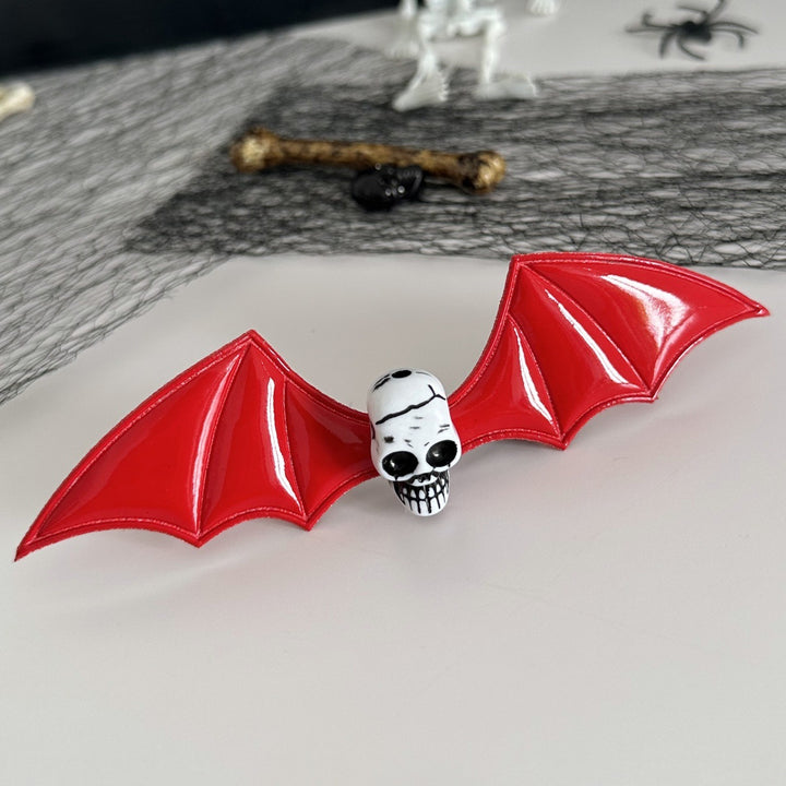 Halloween dark magic devil bat wings hair clip