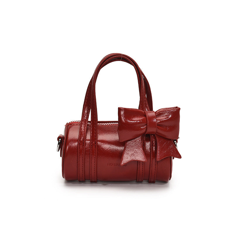 Solid Color Glossy mini Handbag Crossbody Bag