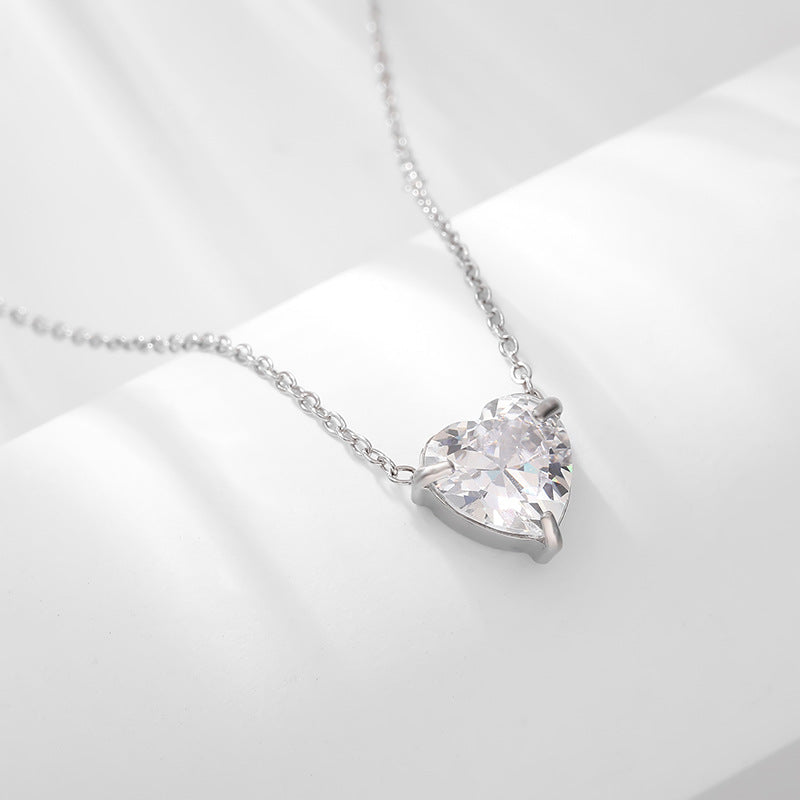 Valentine's Heart diamond necklace birthday gift