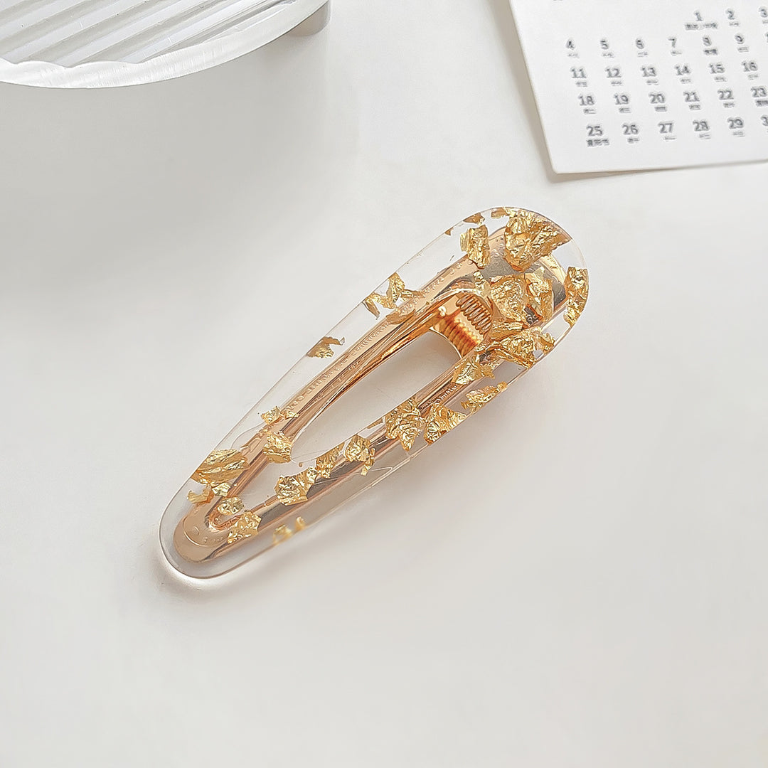 Leopard acrylic hair clip