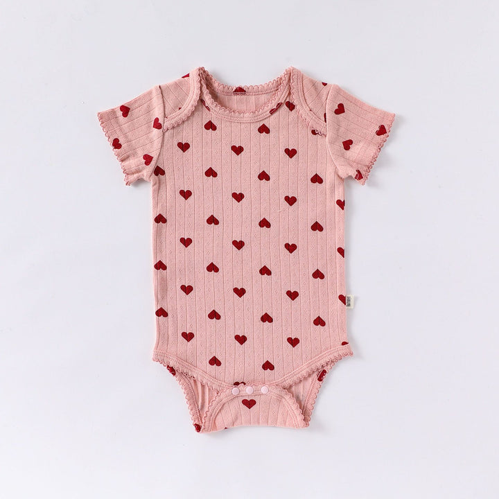 Baby summer pure cotton envelope collar lace romper