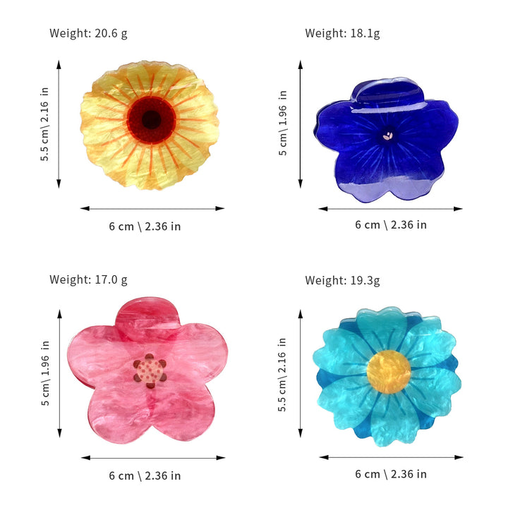Summer Flower hair clips sunflower Shark hair clips