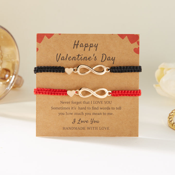 Infinity love handmade weave bracelet Valentine's Day gift