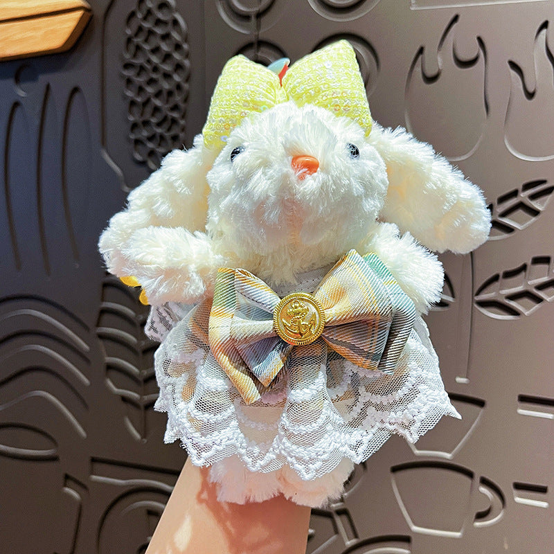 Cute bunny plush toy doll keychain pendant Easter gift