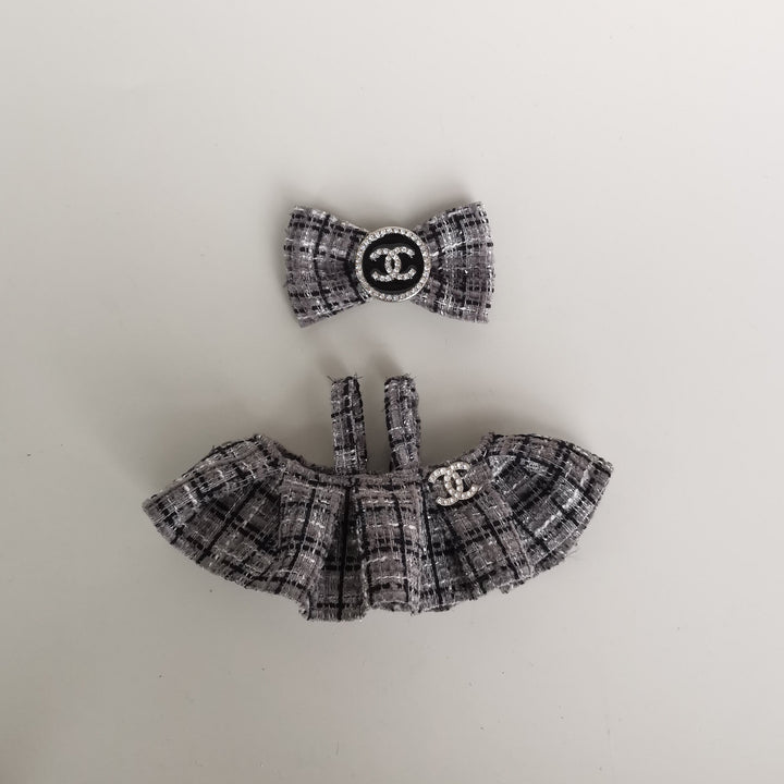 Labubu designer dress&necklace set dolls clothes