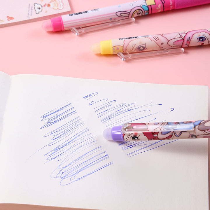Labubu erasable press gel pen cute labubu pen