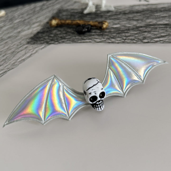 Halloween dark magic devil bat wings hair clip