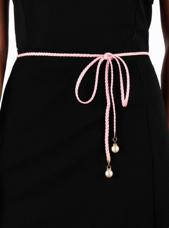 Boho style braided waist rope women's belt