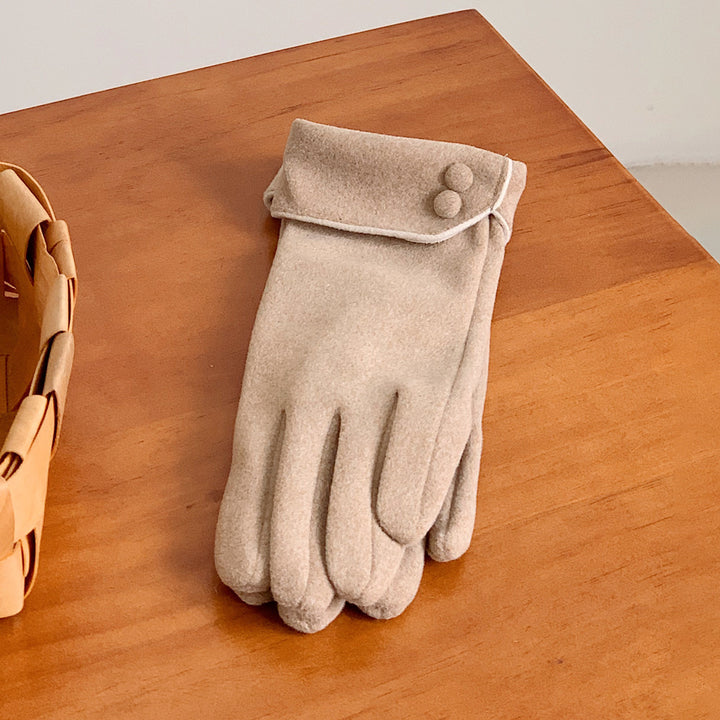 Women's winter Velvet thickened elegant gloves