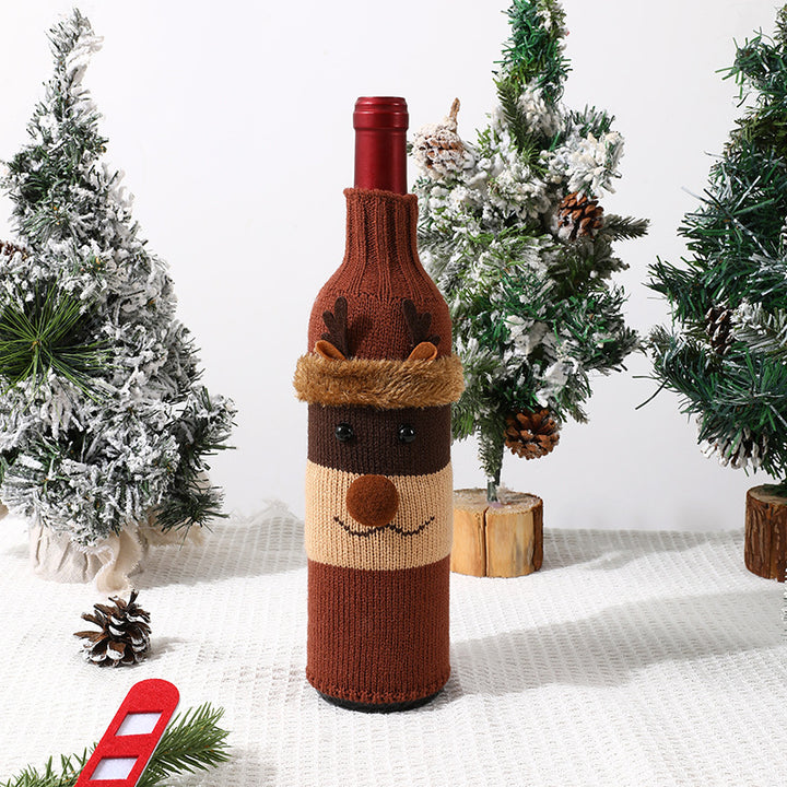 Christmas Wine Bottle Cover holiday decoration supplies