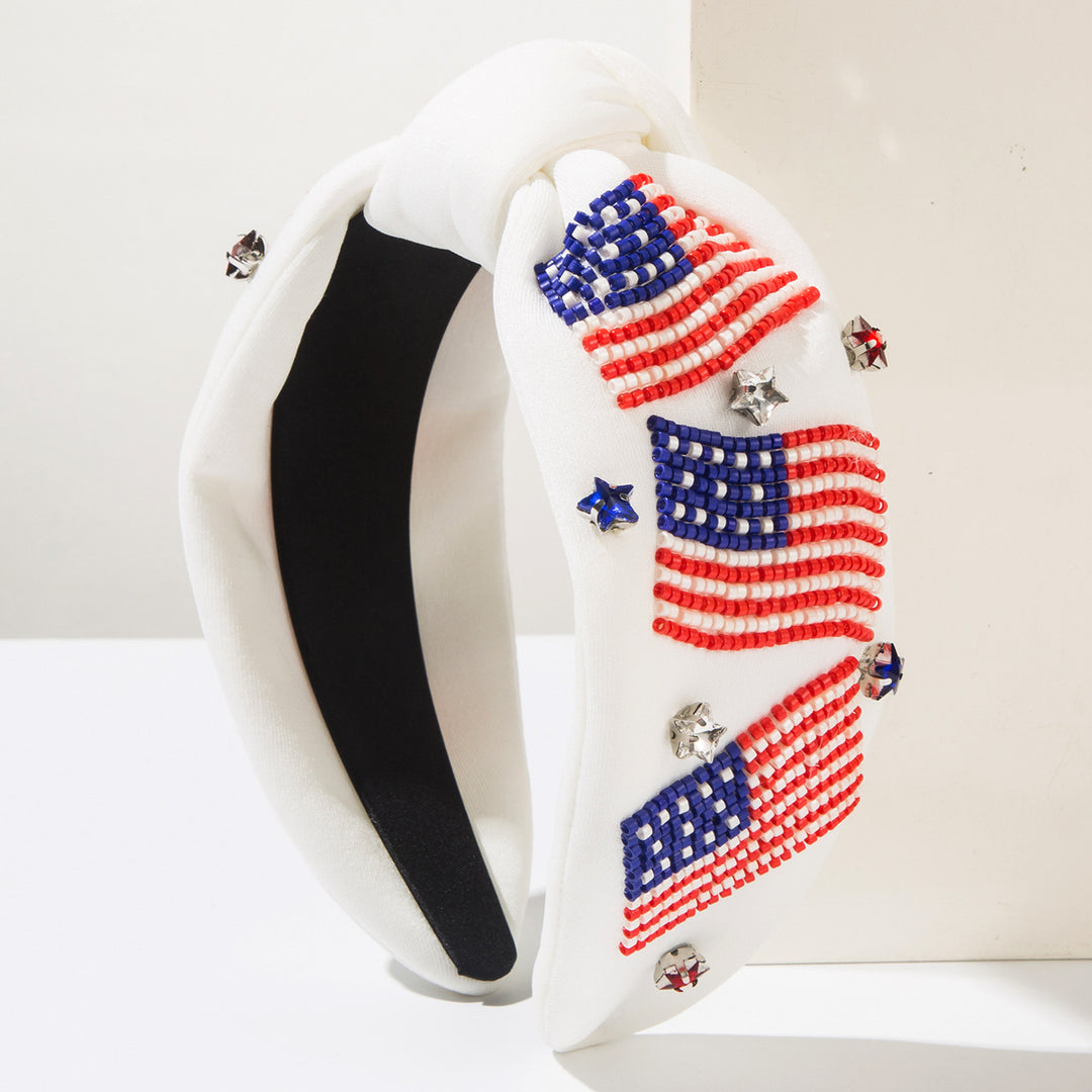 American flag beads diamond Headband for 4th of July