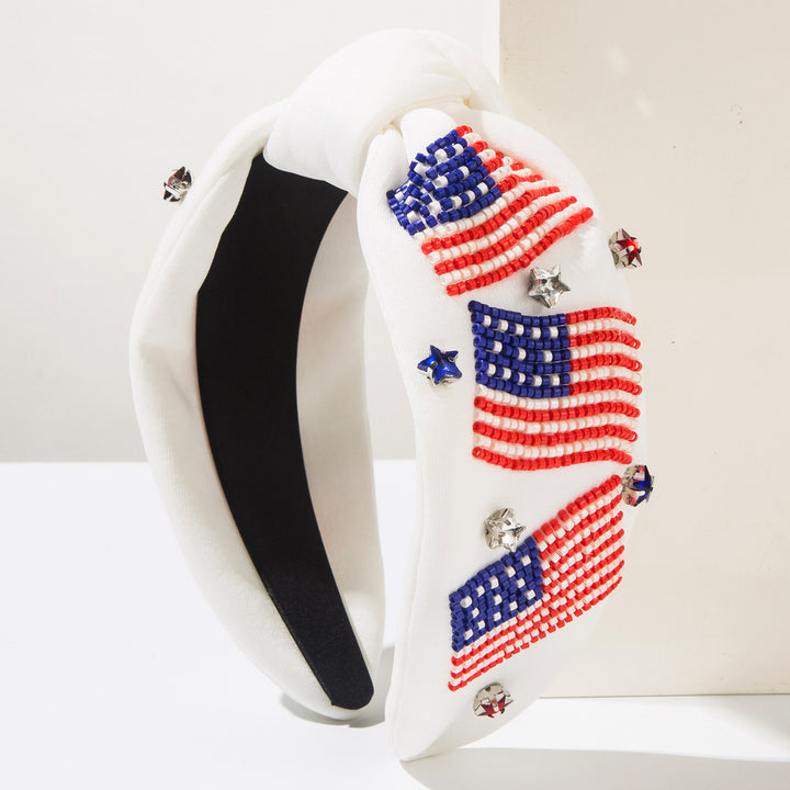 American flag beads diamond Headband for 4th of July