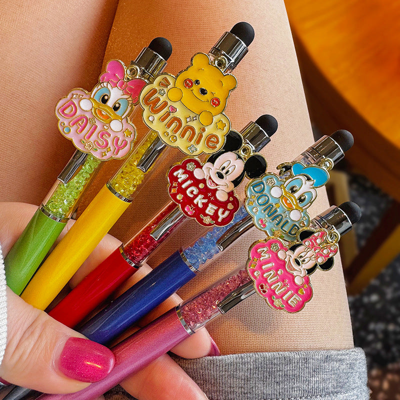 Cartoon cute push gel pen labubu ballpoint pen-5pcs set