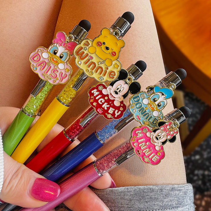 Cartoon cute push gel pen labubu ballpoint pen-5pcs set