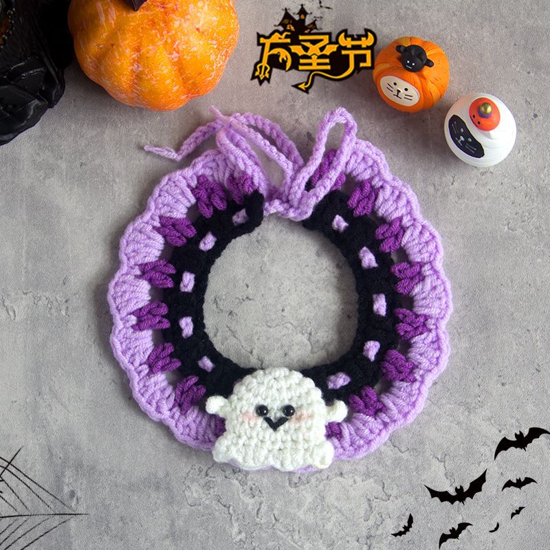 Halloween pet handmade crochet scarf bib funny costume