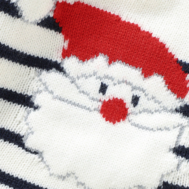 Christmas cute Santa Claus jacquard knitted romper